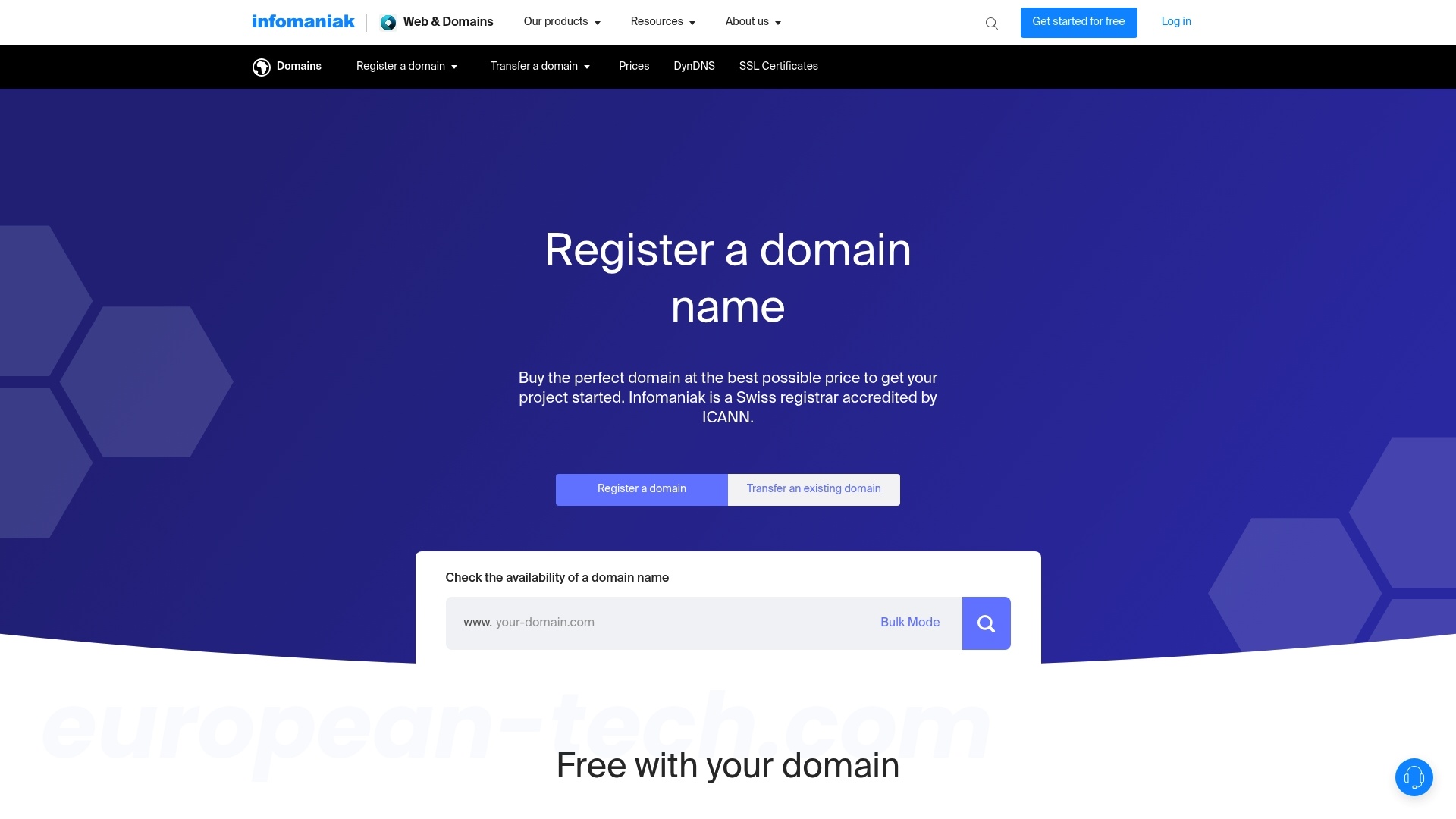 Infomaniak Domains - European service from Switzerland