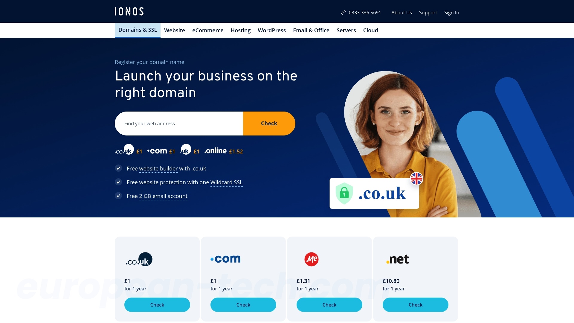IONOS domains - European service from Germany