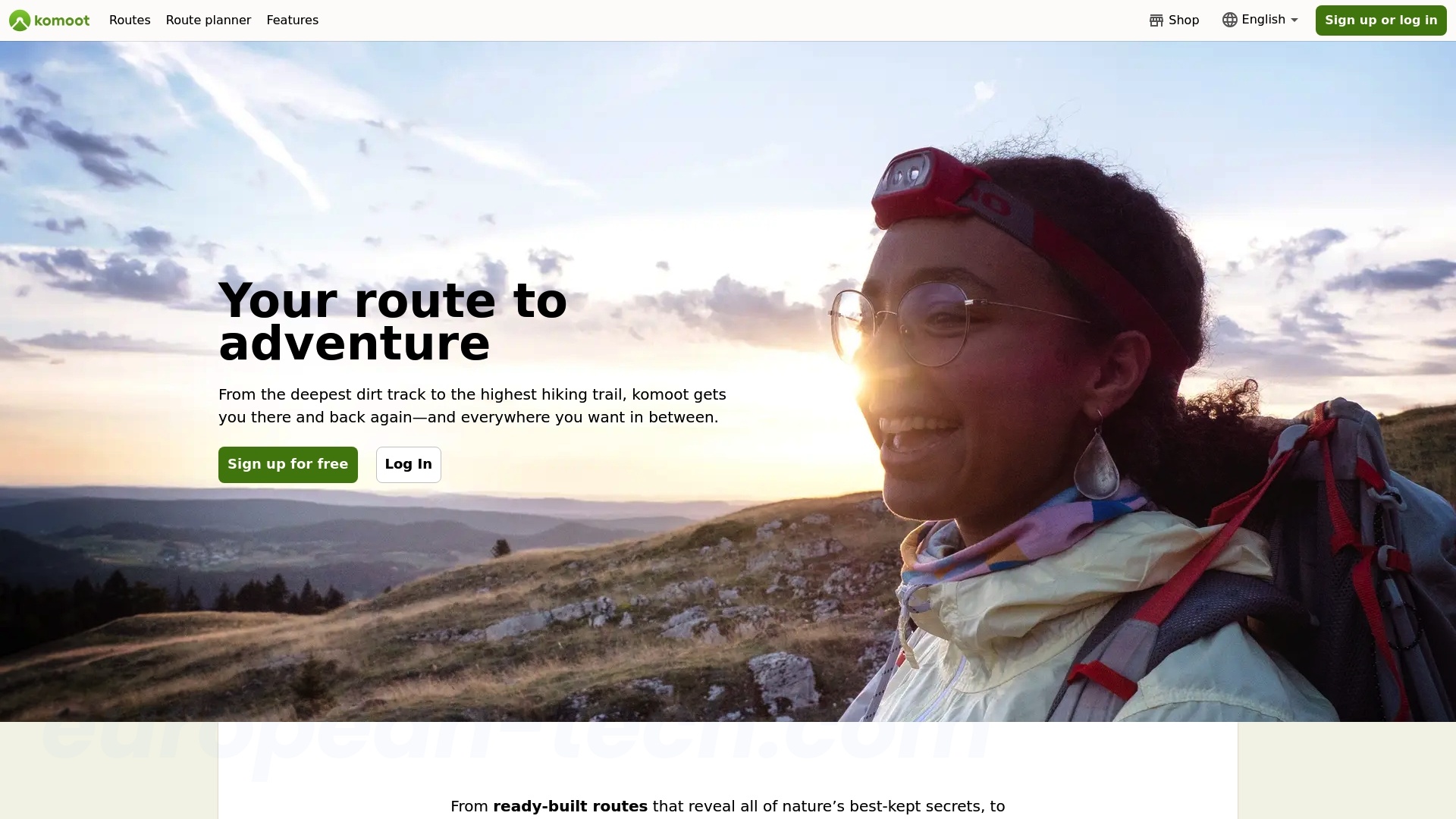 Screenshot of komoot